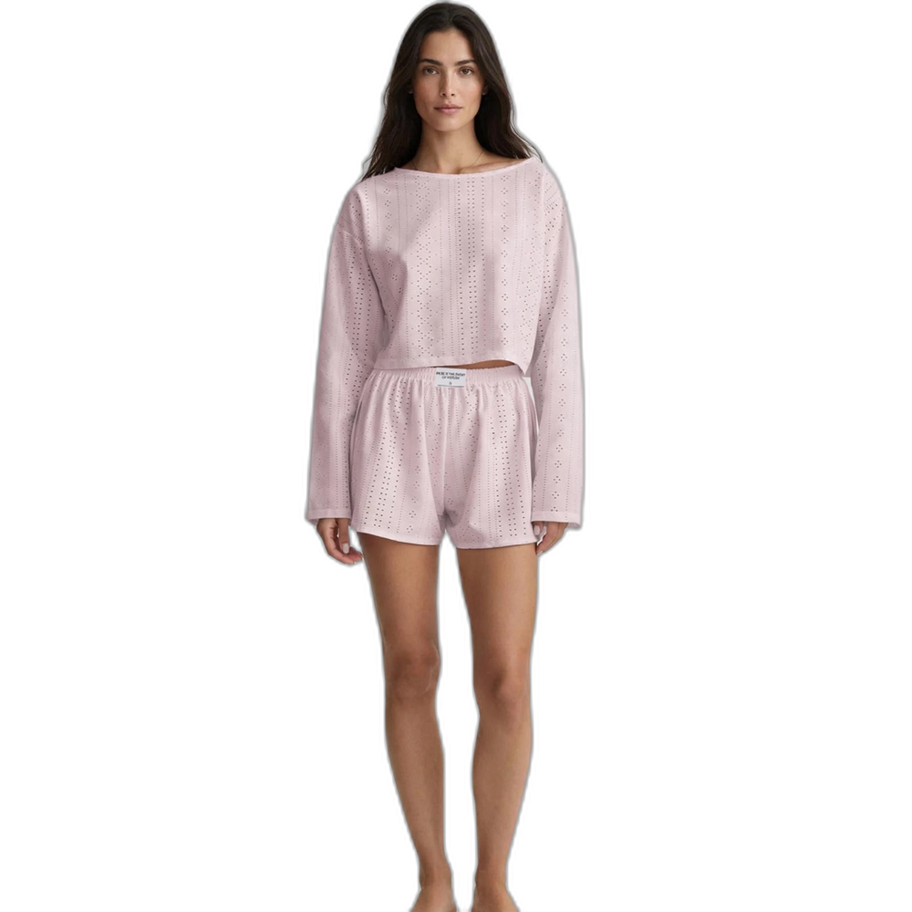 Women's Loose Pullover Top & Shorts Set