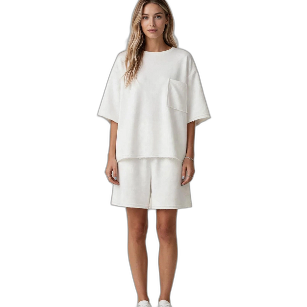 Women's Tee Top & Shorts Lounge Set