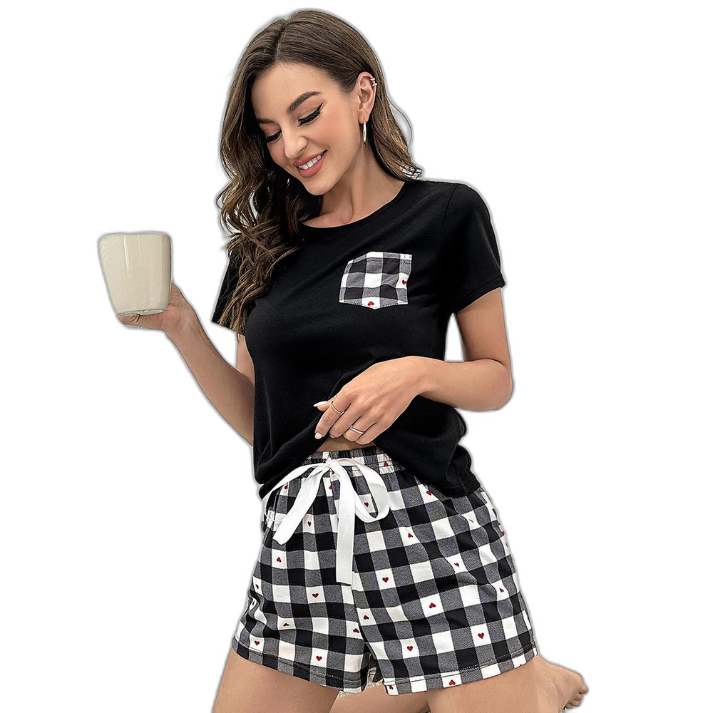 Crew Neck Tee & Shorts Sleepwear