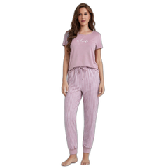 Women's Cotton Short Sleeve Pajama Set