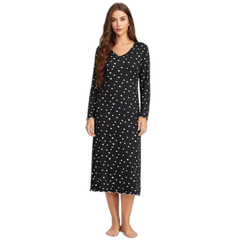 Women Long-Sleeve Heart Print Loungewear