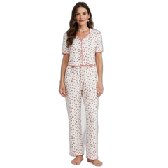 New Floral Thin Style Casual Pajamas Set