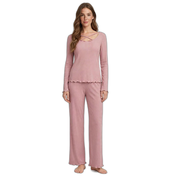 Asymmetric Long Sleeve Pyjama Set