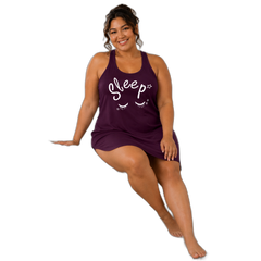Sleepy Star Plus Size Pajama Dress – Purple