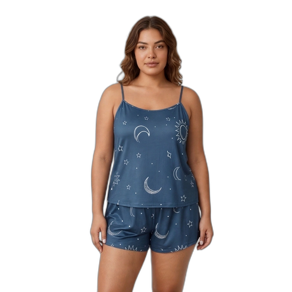 Moonlight Galaxy Plus Size Cami Pajama Shorts Set