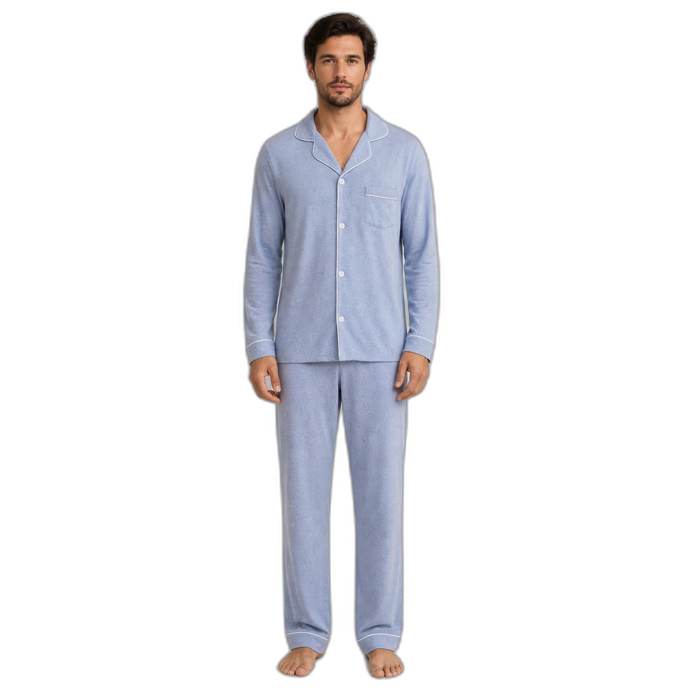 Men's Ultra Soft Button-Down Lounge Pajama Set