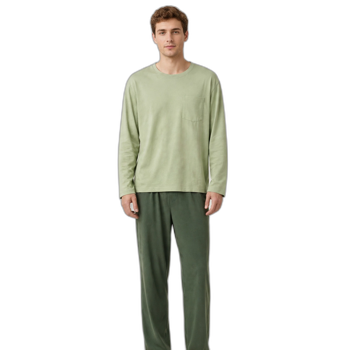 Minimalist Men's Long Sleeve Pajama Set