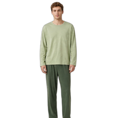 Minimalist Men's Long Sleeve Pajama Set