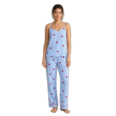 Sweetheart Stripe Women's Cami & Pants Pajama Set - Yellow