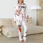 Cotton Printed Long Sleeved Women's Pyjamas Set