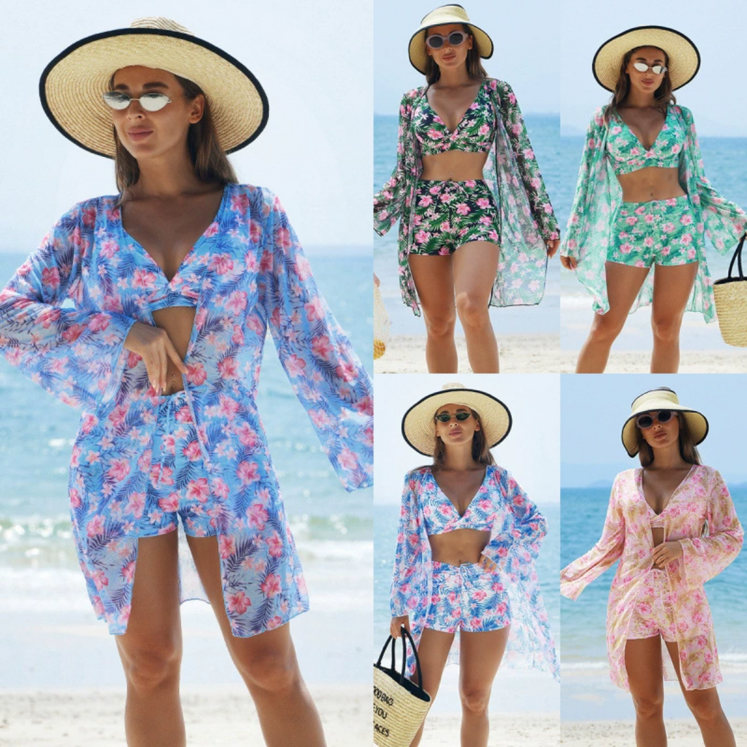 Multicolor Three Piece Swimsuit