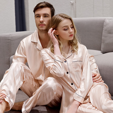 Load image into Gallery viewer, Couple Satin Pyjamas Set
