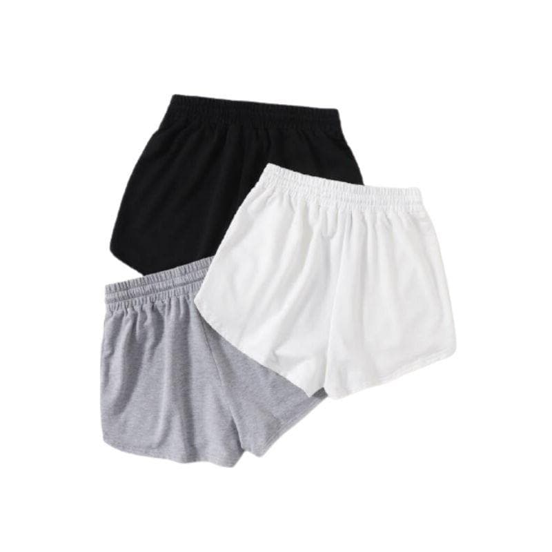 Women's 3-Pack Solid Drawstring Waist Shorts - fabric detail
