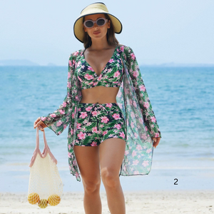 Multicolor Three Piece Swimsuit