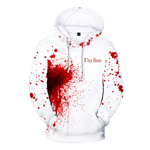 Unisex I am Fine Printed 3d Hoodie