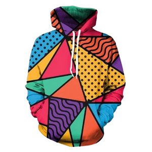 Unisex Geometric Pattern 3d Hoodie