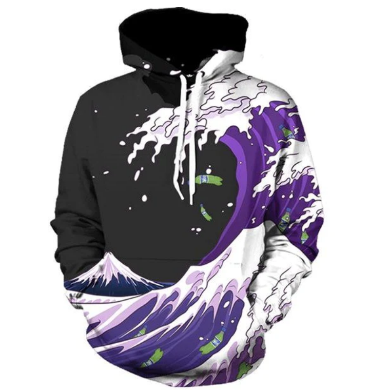 Unisex Purple Wave Hoodie