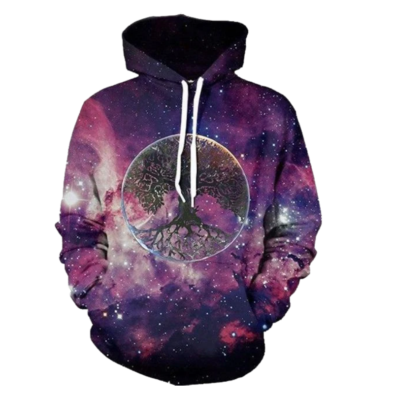 Unisex Tree Galaxy 3d Hoodie