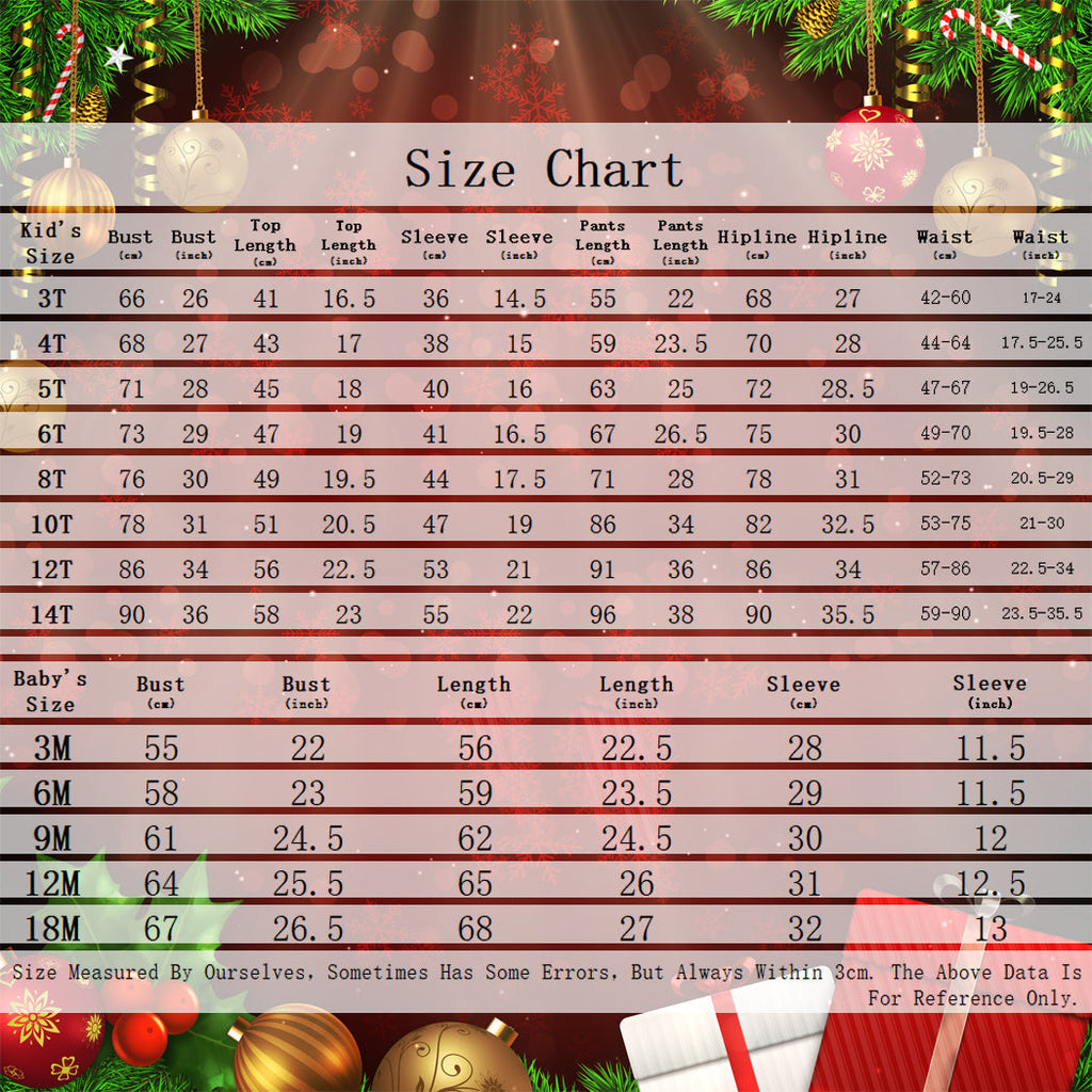 Round Neck Elegant Matching Christmas Pyjamas Set