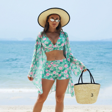 Load image into Gallery viewer, Multicolor Three Piece Swimsuit
