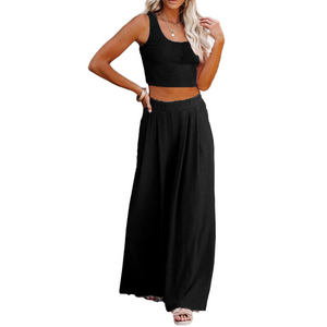 Wide Leg Pyjamas with Matching Sleeveless Top