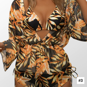 Loose Sexy Mesh Split Swimsuit