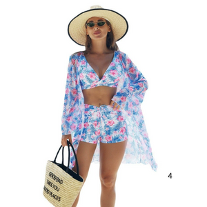 Multicolor Three Piece Swimsuit