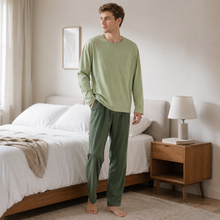 Load image into Gallery viewer, Minimalist Men’s Long Sleeve Pajama Set
