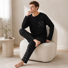 Load image into Gallery viewer, Minimalist Men’s Long Sleeve Pajama Set
