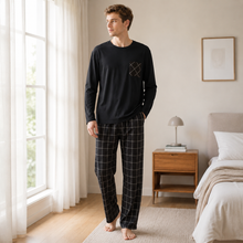 Load image into Gallery viewer, Minimalist Men’s Long Sleeve Pajama Set
