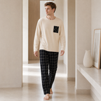 Minimalist Men’s Long Sleeve Pajama Set