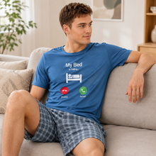 Load image into Gallery viewer, My Bed Is Calling Men’s Graphic Sleep T-Shirt
