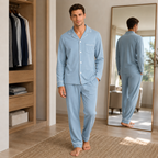 Men’s Cotton Button-Up Pajama Set