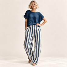 Load image into Gallery viewer, Sorrento Stripe Wide-Leg Lounge Set
