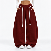 Load image into Gallery viewer, Women’s Oversized Barrel-Leg Wide-Leg Sweatpants with Pockets
