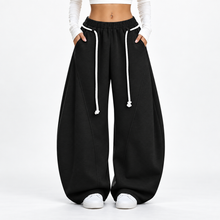 Load image into Gallery viewer, Women’s Oversized Barrel-Leg Wide-Leg Sweatpants with Pockets
