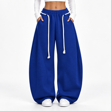 Load image into Gallery viewer, Women’s Oversized Barrel-Leg Wide-Leg Sweatpants with Pockets
