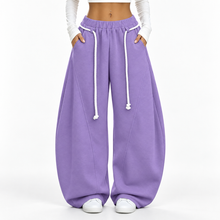 Load image into Gallery viewer, Women’s Oversized Barrel-Leg Wide-Leg Sweatpants with Pockets
