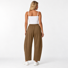 Load image into Gallery viewer, Women’s Relaxed Barrel-Leg Ankle Pants with Drawstring &amp; Pockets
