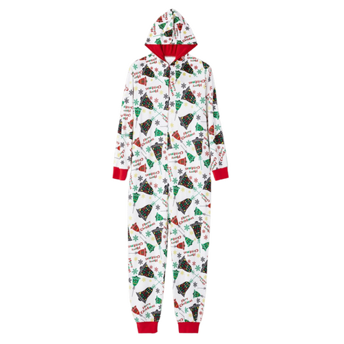 Christmas Print Jumpsuit Pyjama Set