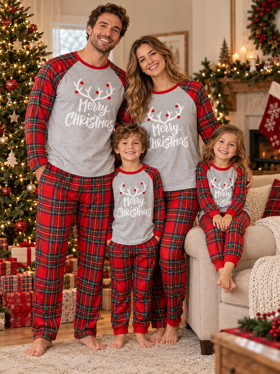 Christmas Deer Print Pyjama Set