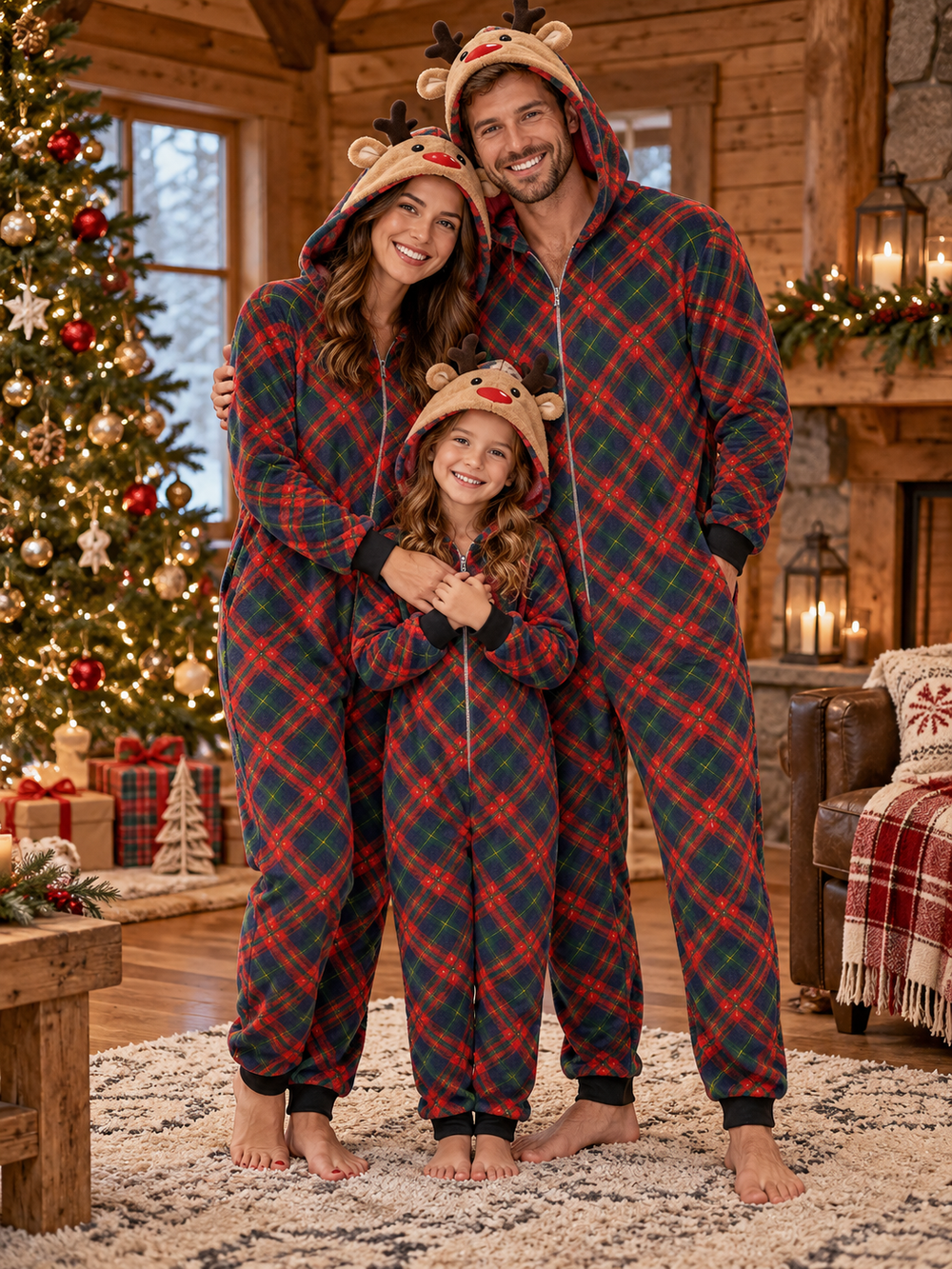 Christmas Plaid Family Onesie