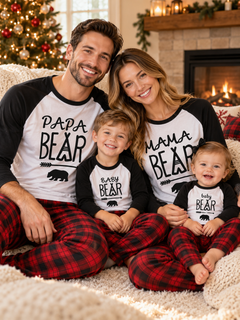 White Bear Family Matching Christmas Pajamas