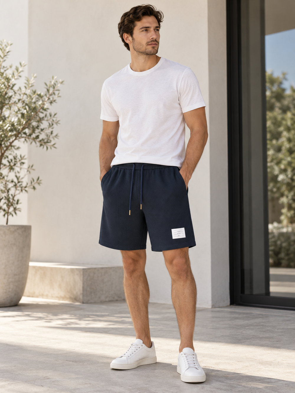 Men's Waffle Cotton Summer Shorts