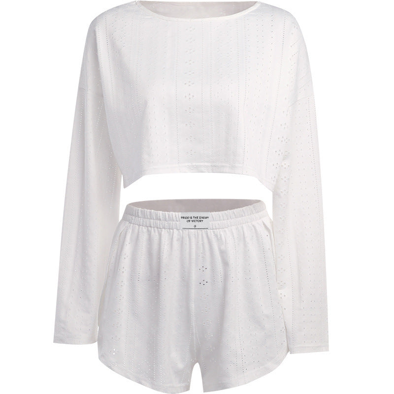 Loose Pullover Top Shorts Set