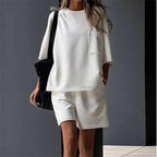 Women Tee Top Shorts Set