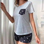 Crew Neck Tee & Shorts Sleepwear