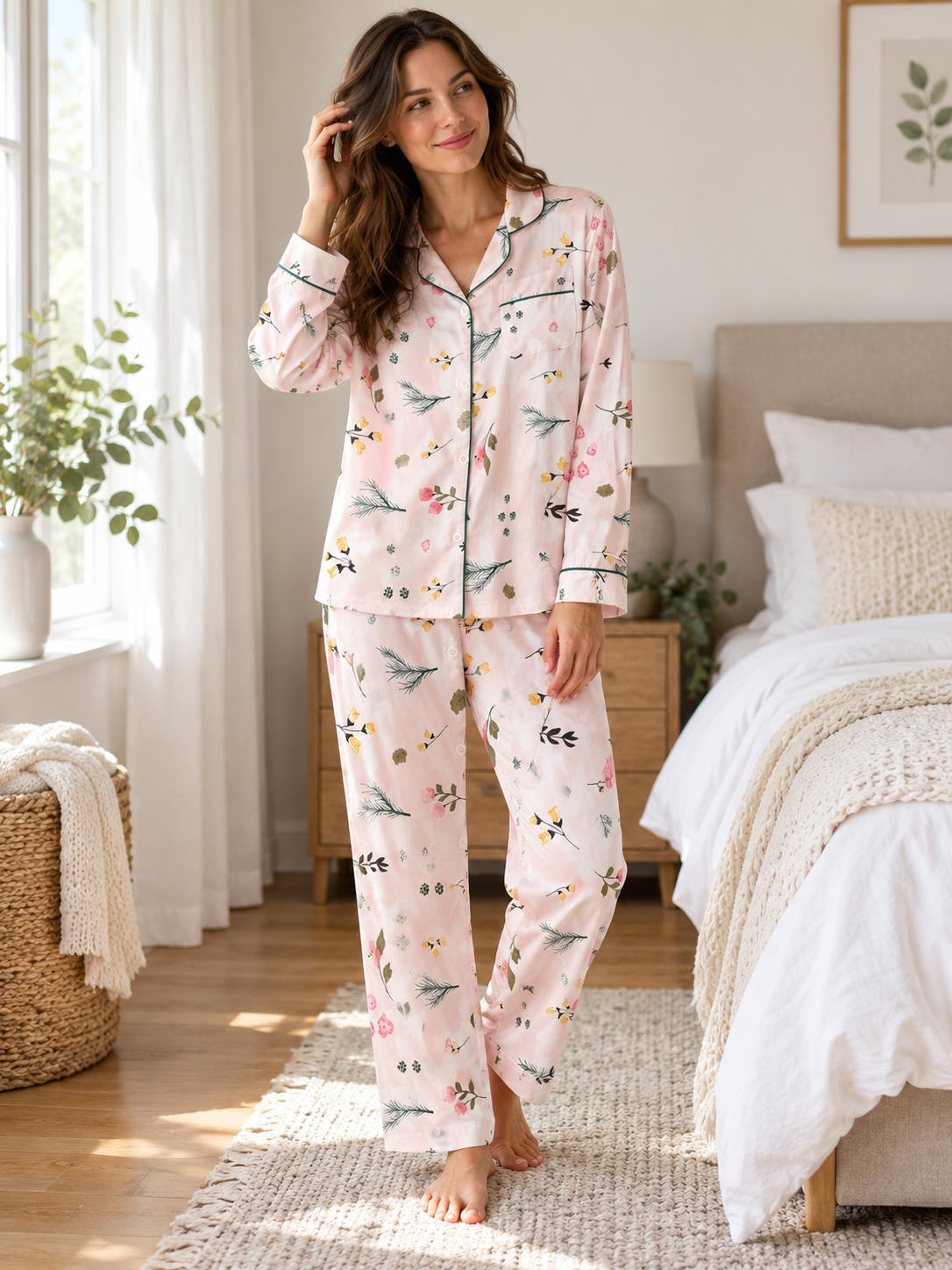 Pink Bluebell Pajama Set