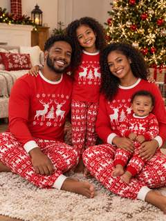 Red Christmas Matching Family Pajama Set