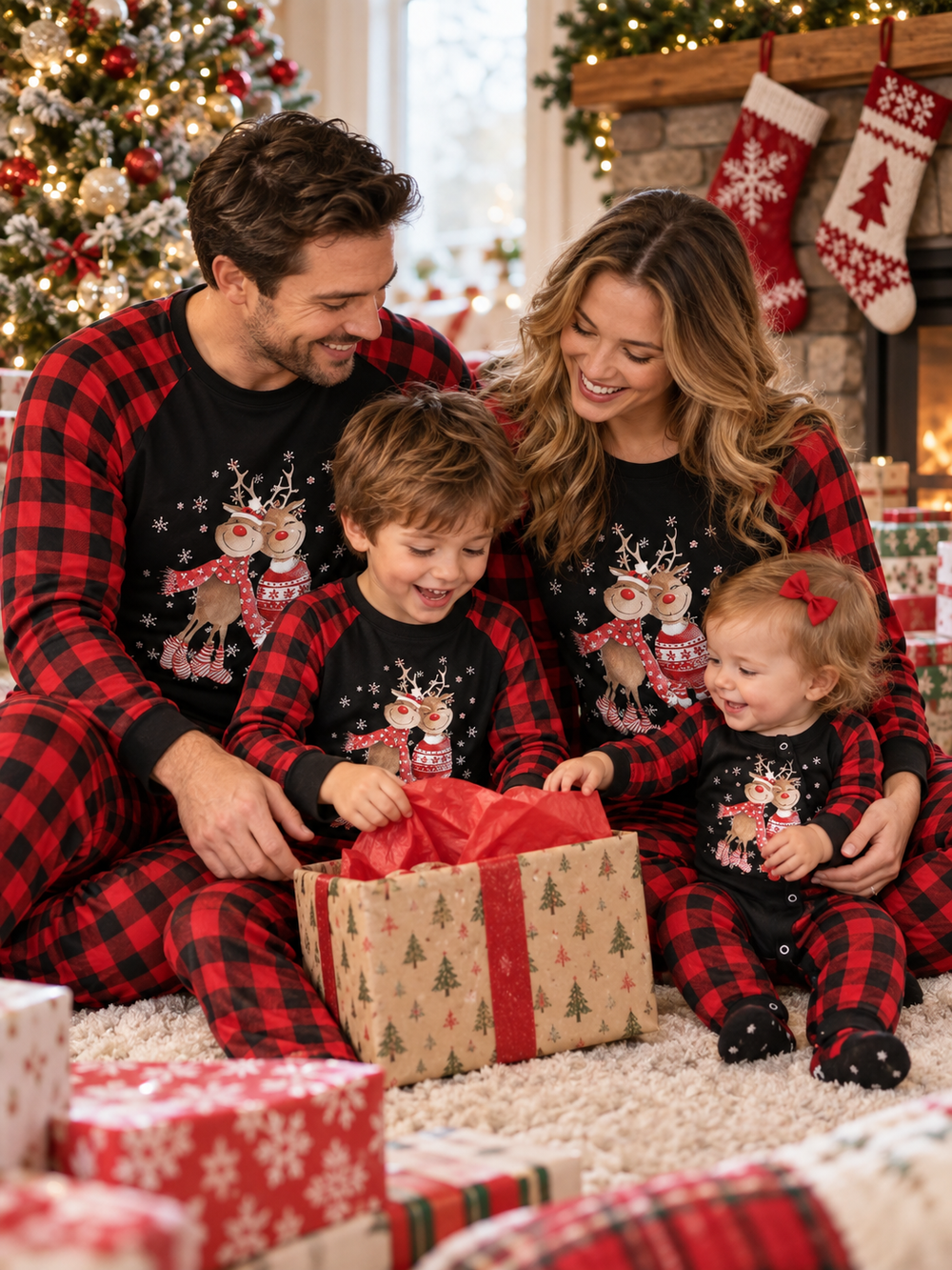 Reindeer Family Christmas Pajama Set
